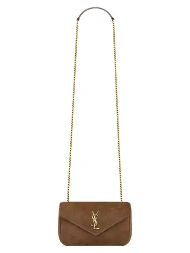 Saint Laurent Women's Loulou Mini Bag in Suede - Brown Coffee | Thumbnail 1 Saint Laurent Women's Loulou Mini Bag in Suede - Brown Coffee | Thumbnail 1
