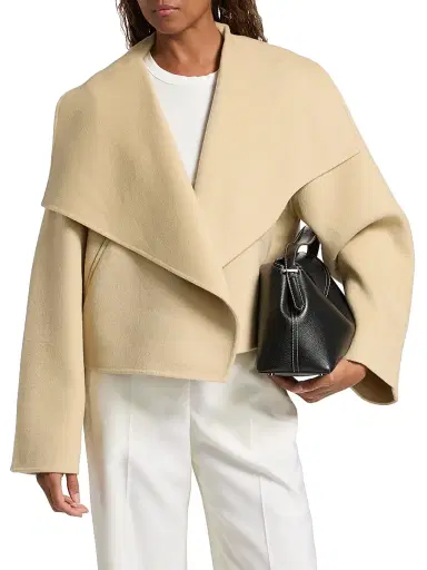 TOTEME Women's Signature Wool Double-Face Jacket - Peanut - Size XL | Thumbnail 2 TOTEME Women's Signature Wool Double-Face Jacket - Peanut - Size XL | Thumbnail 2