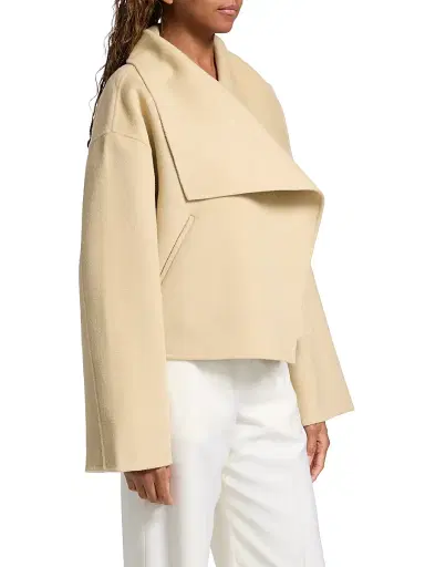 TOTEME Women's Signature Wool Double-Face Jacket - Peanut - Size XL | Thumbnail 3 TOTEME Women's Signature Wool Double-Face Jacket - Peanut - Size XL | Thumbnail 3