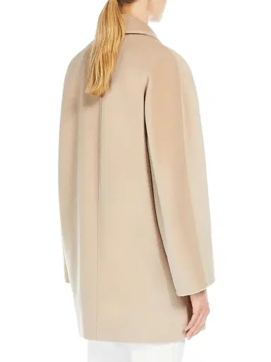 Max Mara Women's Short 101801 Icon Coat - Ecru | Thumbnail 3 Max Mara Women's Short 101801 Icon Coat - Ecru | Thumbnail 3