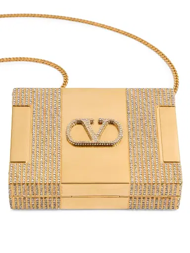 Valentino Garavani Women's Minaumorphe Minaudière Clutch in Metal with Swarovski Crystals | Thumbnail 7 Valentino Garavani Women's Minaumorphe Minaudière Clutch in Metal with Swarovski Crystals | Thumbnail 7