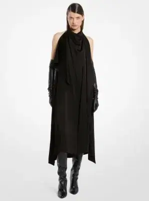 Michael Kors Collection Charmeuse Scarf Halter Dress | Thumbnail 2 Michael Kors Collection Charmeuse Scarf Halter Dress | Thumbnail 2