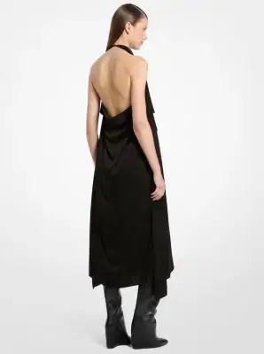 Michael Kors Collection Charmeuse Scarf Halter Dress | Thumbnail 3 Michael Kors Collection Charmeuse Scarf Halter Dress | Thumbnail 3