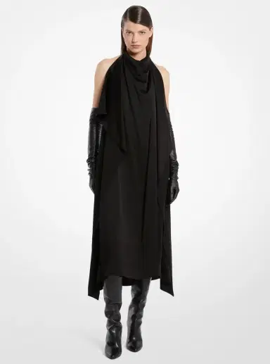 Michael Kors Collection Charmeuse Scarf Halter Dress | Thumbnail 5 Michael Kors Collection Charmeuse Scarf Halter Dress | Thumbnail 5