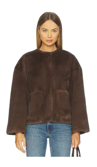 By Malene Birger Jacquie Fake Fur Jacket | Thumbnail 2 By Malene Birger Jacquie Fake Fur Jacket | Thumbnail 2