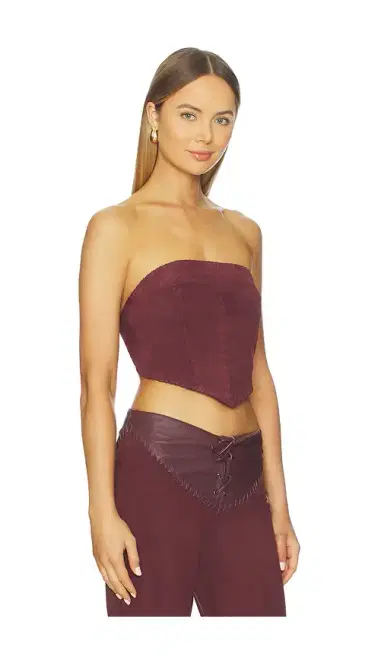 Understated Leather Hankerchif Whipstitch Top | Thumbnail 2 Understated Leather Hankerchif Whipstitch Top | Thumbnail 2
