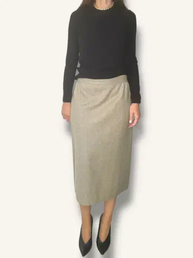 Jen Wonders Studio Taupe Pencil Skirt | Thumbnail 3 Jen Wonders Studio Taupe Pencil Skirt | Thumbnail 3