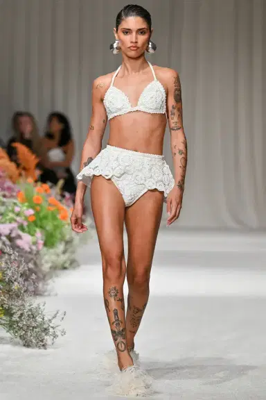 PatBo GAL EMBROIDERY HIGH WAIST BIKINI BOTTOM (RUNWAY) | Thumbnail 1 PatBo GAL EMBROIDERY HIGH WAIST BIKINI BOTTOM (RUNWAY) | Thumbnail 1