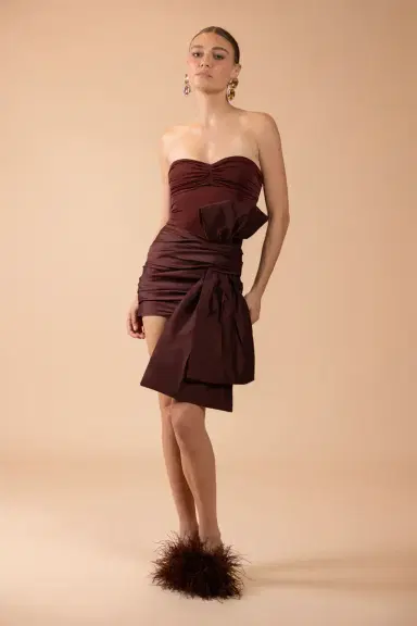 PatBo TAFFETA TARSILA BOW MINI DRESS (RUNWAY) | Thumbnail 3 PatBo TAFFETA TARSILA BOW MINI DRESS (RUNWAY) | Thumbnail 3