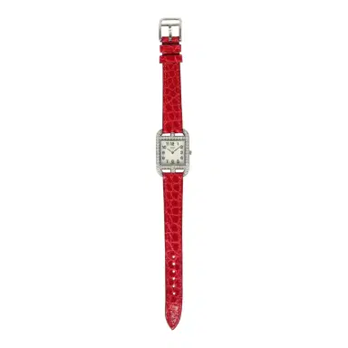 HERMÈS Pre-owned Hermes Cape Cod Watch Large Braise Shiny Alligator Steel Hardware & Diamonds | Thumbnail 2 HERMÈS Pre-owned Hermes Cape Cod Watch Large Braise Shiny Alligator Steel Hardware & Diamonds | Thumbnail 2