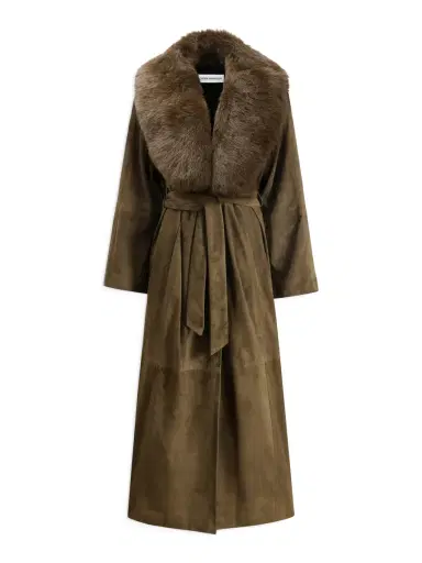 Nour Hammour Briona Suede Coat | Thumbnail 1 Nour Hammour Briona Suede Coat | Thumbnail 1