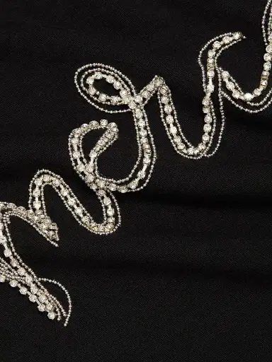 Cinq à Sept Women's Merci Chain T-Shirt - Black Silver | Thumbnail 7 Cinq à Sept Women's Merci Chain T-Shirt - Black Silver | Thumbnail 7