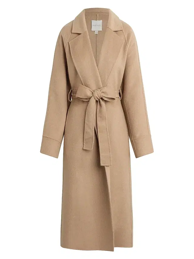Women's Paola Wool-Blend Self-Belt Coat - Camel Women's Paola Wool-Blend Self-Belt Coat - Camel