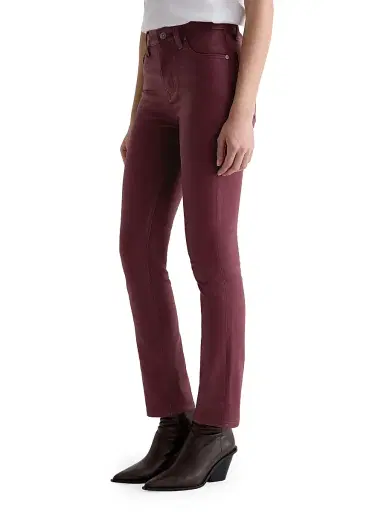 AG Jeans Women's Mari Coated Mid-Rise Slim Straight Jeans - Leatherette Winery | Thumbnail 5 AG Jeans Women's Mari Coated Mid-Rise Slim Straight Jeans - Leatherette Winery | Thumbnail 5