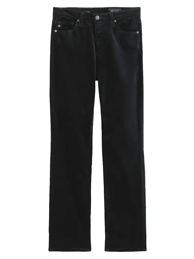 Women's Mari Stretch-Velvet Mid-Rise Slim-Straight Jeans - Super Black Women's Mari Stretch-Velvet Mid-Rise Slim-Straight Jeans - Super Black