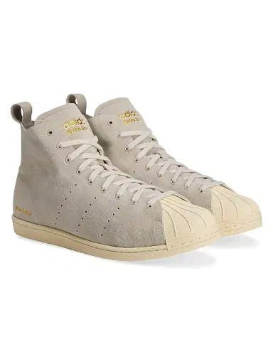 Adidas Men's x Wales Bonner Superstar Hi Suede Sneakers - Cream White - Size 7 | Thumbnail 2 Adidas Men's x Wales Bonner Superstar Hi Suede Sneakers - Cream White - Size 7 | Thumbnail 2