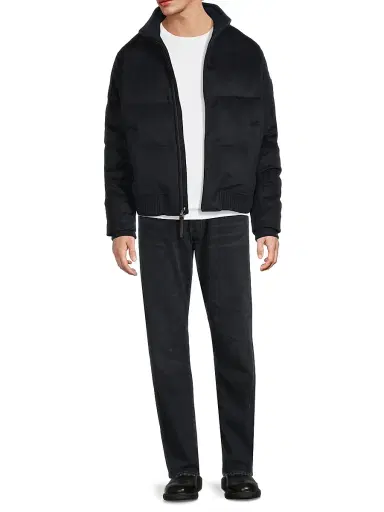 Polo Ralph Lauren Men's Brushed Wool-Blend Down Jacket - Collection Navy | Thumbnail 2 Polo Ralph Lauren Men's Brushed Wool-Blend Down Jacket - Collection Navy | Thumbnail 2