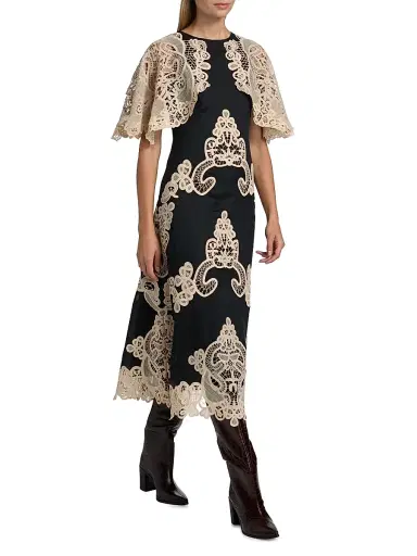 Sea Women's Medina Lace Midi-Dress - Black - Size 0 | Thumbnail 2 Sea Women's Medina Lace Midi-Dress - Black - Size 0 | Thumbnail 2