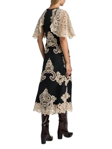 Sea Women's Medina Lace Midi-Dress - Black - Size 0 | Thumbnail 5 Sea Women's Medina Lace Midi-Dress - Black - Size 0 | Thumbnail 5