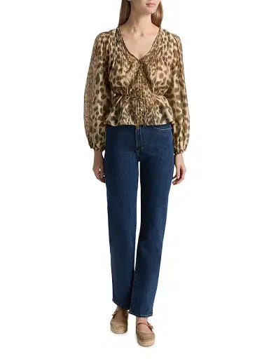 Sea Women's Claude Leopard-Print Blouse - Cream - Size Large | Thumbnail 2 Sea Women's Claude Leopard-Print Blouse - Cream - Size Large | Thumbnail 2