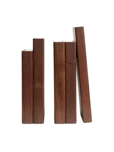 ASSOULINE Library Walnut Wood Bookends | Thumbnail 2 ASSOULINE Library Walnut Wood Bookends | Thumbnail 2