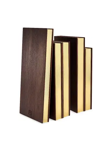 ASSOULINE Library Walnut Wood Bookends | Thumbnail 1 ASSOULINE Library Walnut Wood Bookends | Thumbnail 1