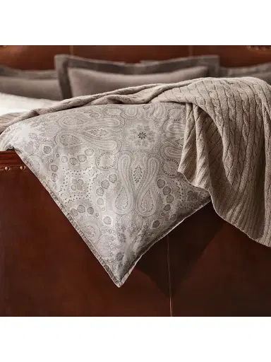 Ralph Lauren Beaumont Paisley Cotton Sateen Duvet Cover & Sham Collection - True Stone Queen | Thumbnail 5 Ralph Lauren Beaumont Paisley Cotton Sateen Duvet Cover & Sham Collection - True Stone Queen | Thumbnail 5