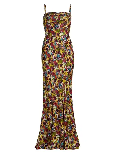Saloni Women's Renee Slip Maxi Dress - Astilbe Rouge | Thumbnail 1 Saloni Women's Renee Slip Maxi Dress - Astilbe Rouge | Thumbnail 1