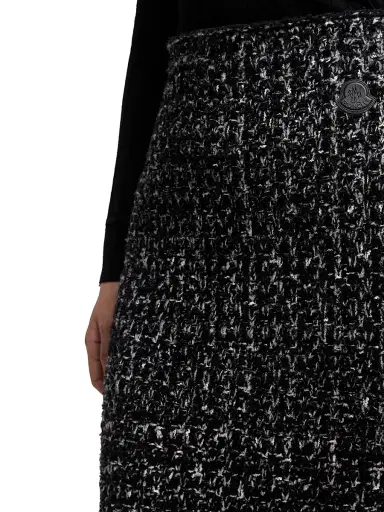Moncler Women's Skirt in Wool Blend - Black | Thumbnail 4 Moncler Women's Skirt in Wool Blend - Black | Thumbnail 4
