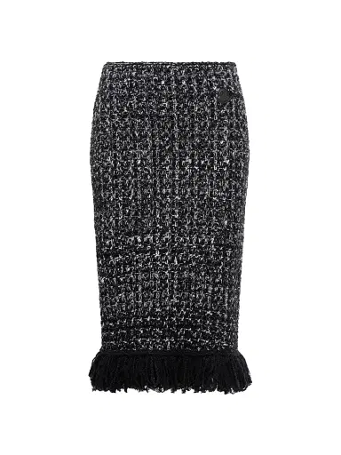 Moncler Women's Skirt in Wool Blend - Black | Thumbnail 1 Moncler Women's Skirt in Wool Blend - Black | Thumbnail 1