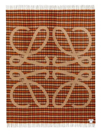 Loewe Anagram Wool-Cashmere Blanket - Beige Orange | Thumbnail 3 Loewe Anagram Wool-Cashmere Blanket - Beige Orange | Thumbnail 3