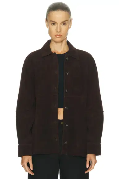 Staud Josette Suede Shirt | Thumbnail 1 Staud Josette Suede Shirt | Thumbnail 1