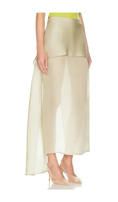 Helsa The Silk Gazar Skirt With Drape | Thumbnail 2 Helsa The Silk Gazar Skirt With Drape | Thumbnail 2
