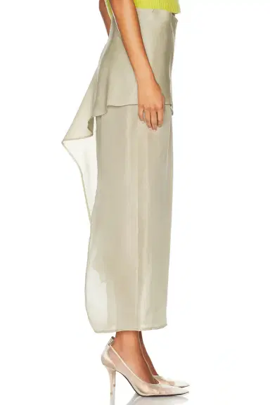 Helsa The Silk Gazar Skirt With Drape | Thumbnail 5 Helsa The Silk Gazar Skirt With Drape | Thumbnail 5