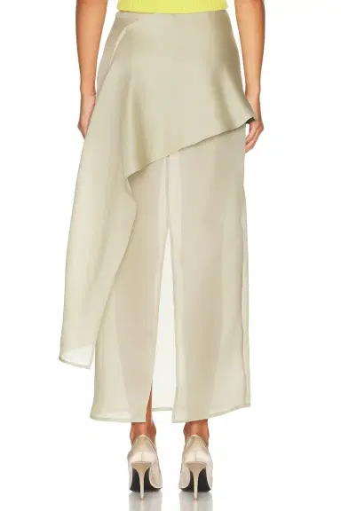 Helsa The Silk Gazar Skirt With Drape | Thumbnail 6 Helsa The Silk Gazar Skirt With Drape | Thumbnail 6