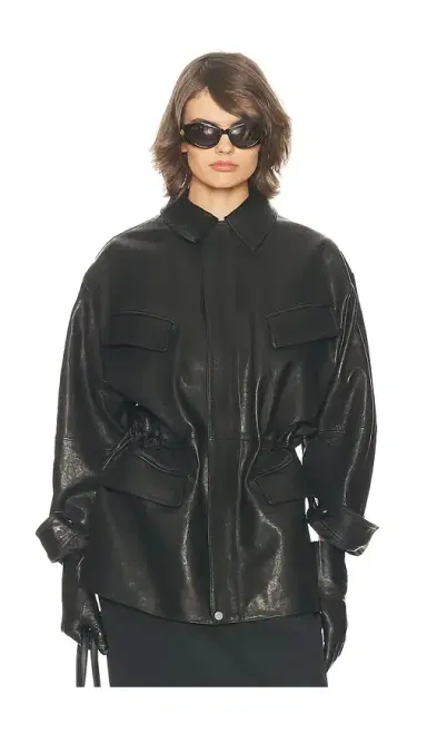 Helsa The Peplum Leather Moto Jacket | Thumbnail 2 Helsa The Peplum Leather Moto Jacket | Thumbnail 2