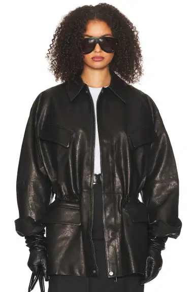 Helsa The Peplum Leather Moto Jacket | Thumbnail 3 Helsa The Peplum Leather Moto Jacket | Thumbnail 3