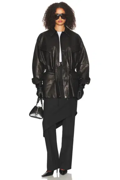 Helsa The Peplum Leather Moto Jacket | Thumbnail 7 Helsa The Peplum Leather Moto Jacket | Thumbnail 7