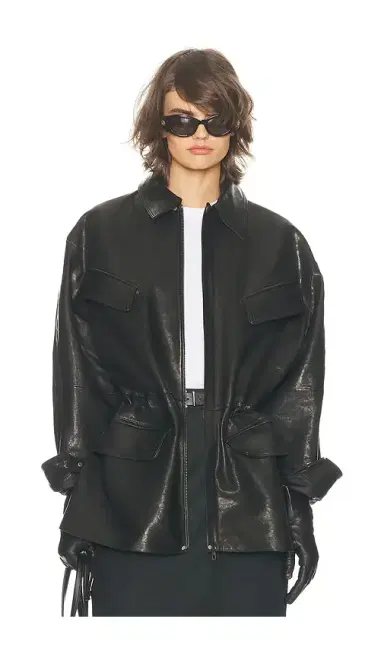Helsa The Peplum Leather Moto Jacket | Thumbnail 1 Helsa The Peplum Leather Moto Jacket | Thumbnail 1