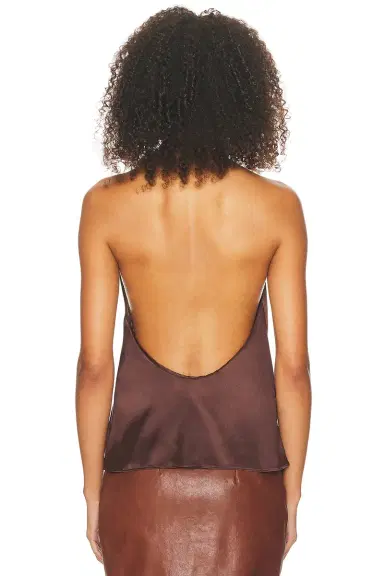 Helsa Silk Charmeuse Halter Top | Thumbnail 4 Helsa Silk Charmeuse Halter Top | Thumbnail 4