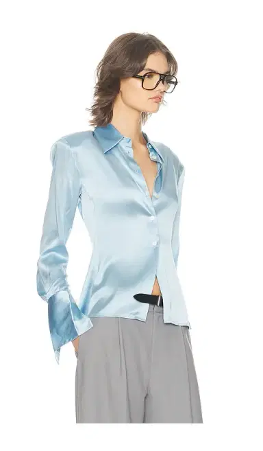 Helsa The Silk Charmeuse Shirt | Thumbnail 2 Helsa The Silk Charmeuse Shirt | Thumbnail 2
