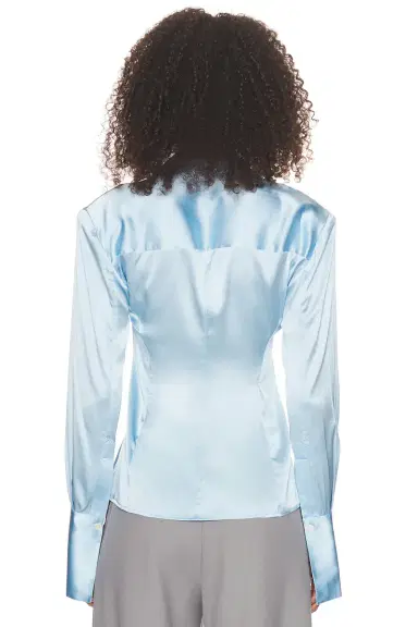 Helsa The Silk Charmeuse Shirt | Thumbnail 5 Helsa The Silk Charmeuse Shirt | Thumbnail 5