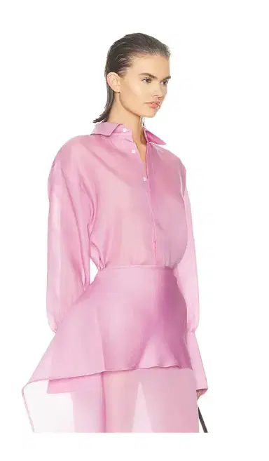 Helsa The Silk Gazar Shirt | Thumbnail 6 Helsa The Silk Gazar Shirt | Thumbnail 6