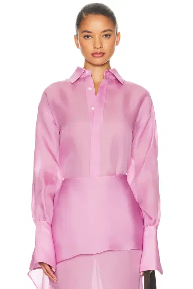 Helsa The Silk Gazar Shirt | Thumbnail 1 Helsa The Silk Gazar Shirt | Thumbnail 1
