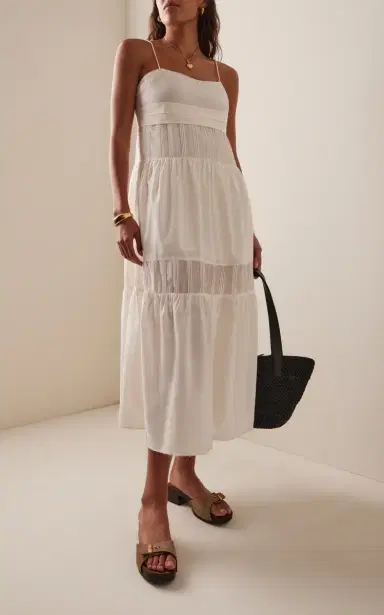 Posse Exclusive Pearl Cotton-Silk Midi Dress | Thumbnail 2 Posse Exclusive Pearl Cotton-Silk Midi Dress | Thumbnail 2