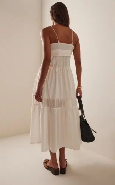 Posse Exclusive Pearl Cotton-Silk Midi Dress | Thumbnail 4 Posse Exclusive Pearl Cotton-Silk Midi Dress | Thumbnail 4