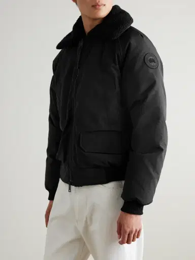Canada Goose Chilliwack Recycled Wool-Blend Fleece and Shell Down Bomber Jacket - Men | Thumbnail 3 Canada Goose Chilliwack Recycled Wool-Blend Fleece and Shell Down Bomber Jacket - Men | Thumbnail 3