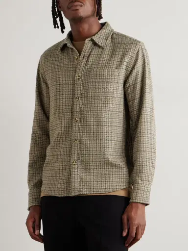 Corridor Moonrock Checked Cotton Shirt - Men | Thumbnail 3 Corridor Moonrock Checked Cotton Shirt - Men | Thumbnail 3