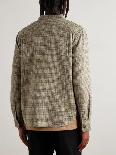 Corridor Moonrock Checked Cotton Shirt - Men | Thumbnail 4 Corridor Moonrock Checked Cotton Shirt - Men | Thumbnail 4