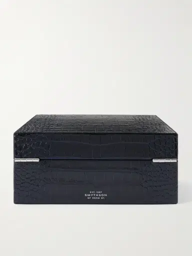 Smythson Mara Croc-Effect Leather Six-Piece Watch Box - Men | Thumbnail 3 Smythson Mara Croc-Effect Leather Six-Piece Watch Box - Men | Thumbnail 3